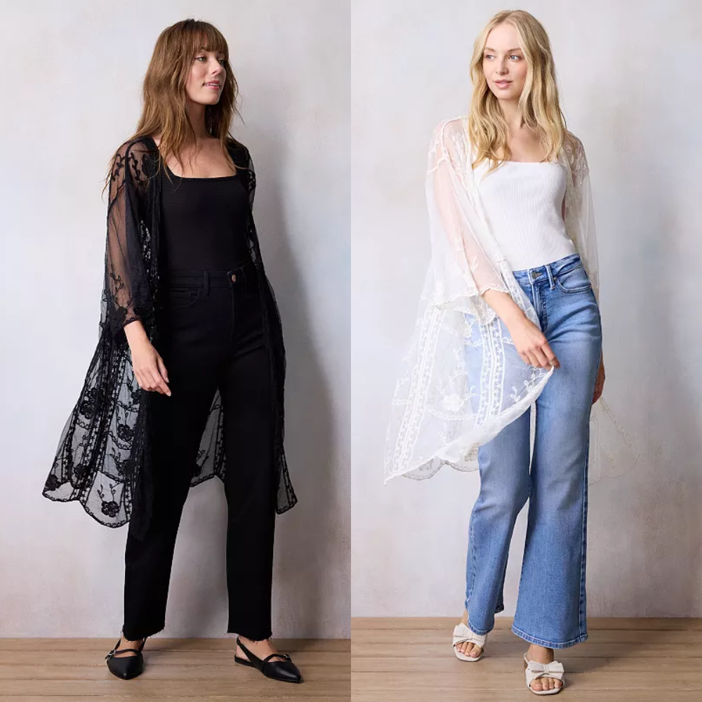 LC Lauren Conrad Lace Duster Coupon: Save 58% at Kohl’s
