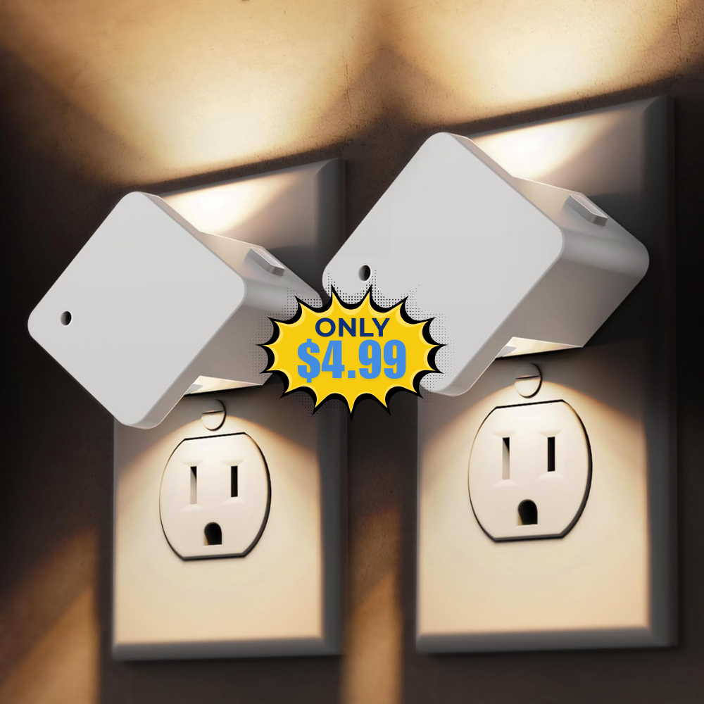 L LOHAS 2-PACK Plug in Night Light Sale: 38% Off with Promo Code
