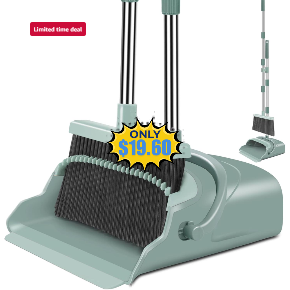 Kelamayi Upgrade Broom and Dustpan Set Sale: Save 51% at Kelamayi