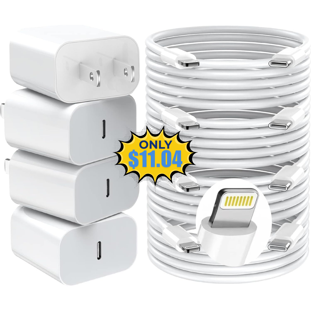 20W PD USB C Wall Charger 4 Pack Sale: Save 19% with Promo Code