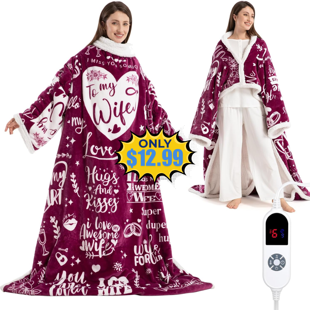 Womens Wearable Heated Blanket Sale: Save 78% at Online Store