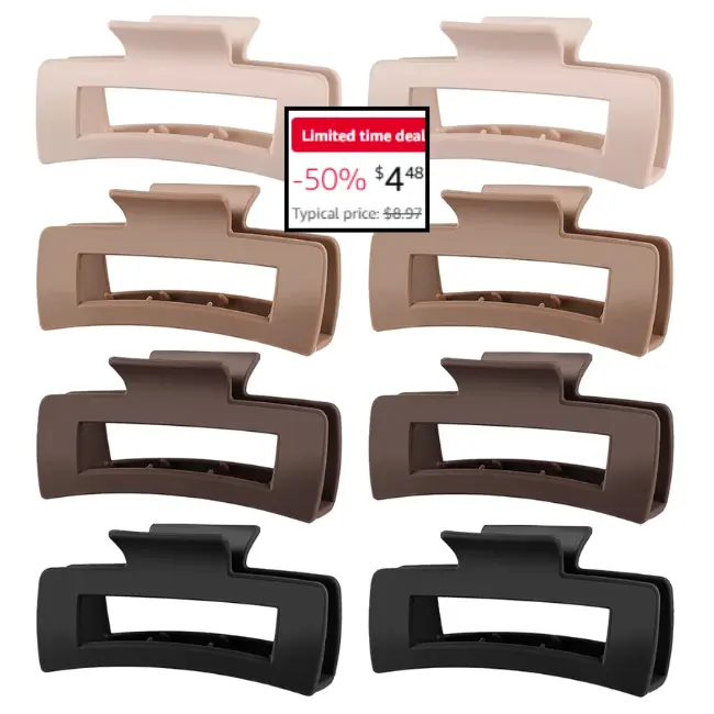 8ct Hair Claw Clips Set Sale: Save 50% at DealsFinders.com