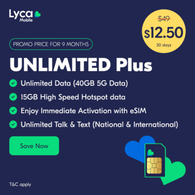 Lyca Mobile 15GB Plan Deal at Lyca Mobile
