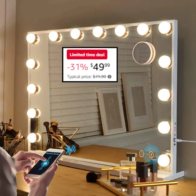 Vanity Mirror with Lights and Speaker Sale: Save 31% at Vanity Mirror