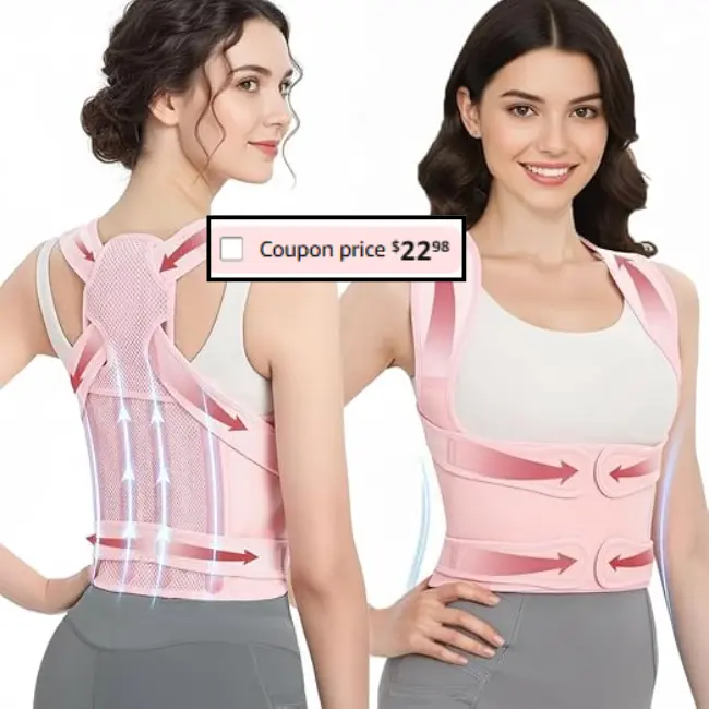Posture Corrector with Full Back Support Deal: Save 50% at DealsFinders.com