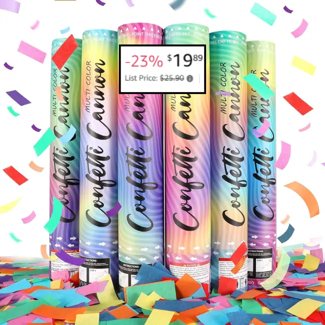 6 Pack Biodegradable Confetti Cannon Sale: Save at Best Store