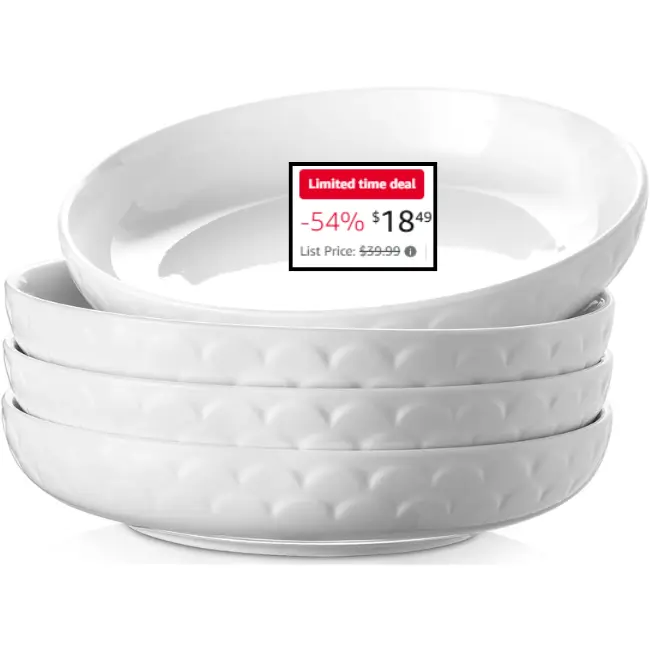 54 oz Pasta Bowls Set of 4 Sale: Save 54% at Online Store