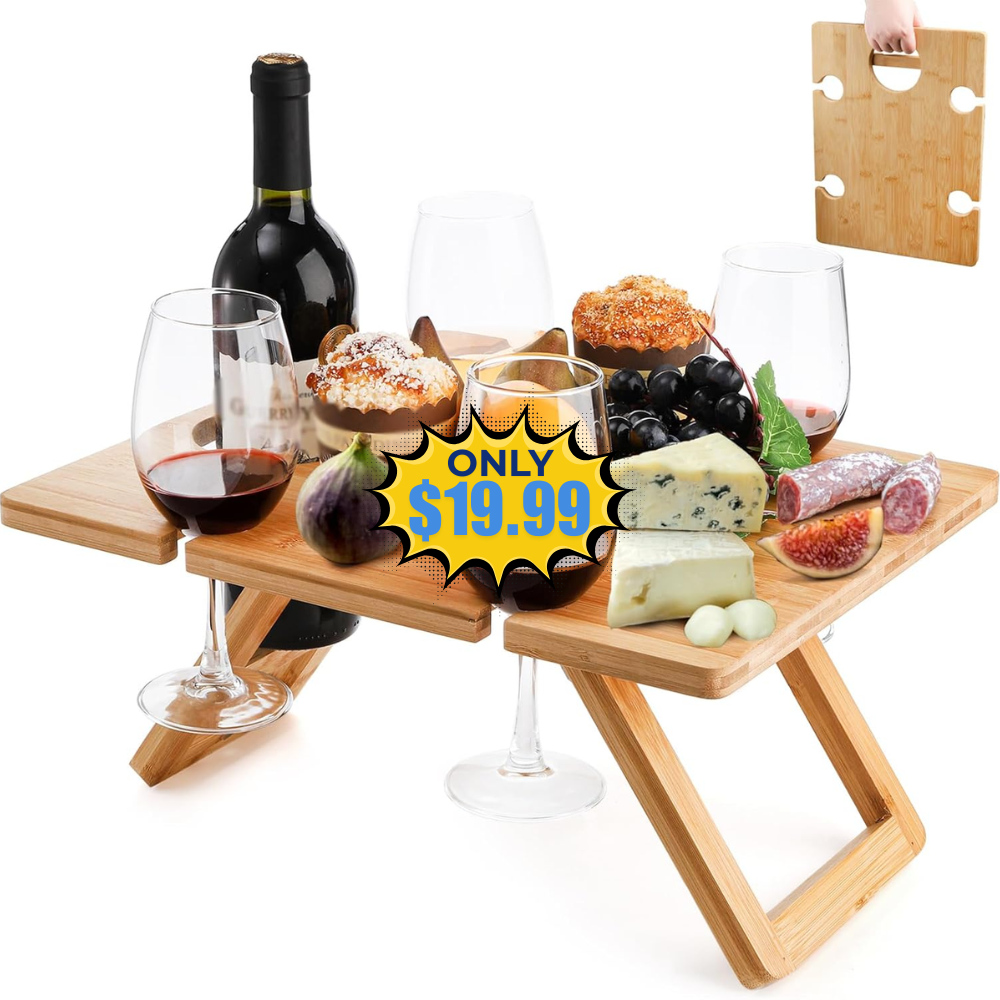 Youeon Portable Wine Picnic Table Sale: Save 9% at Portable Wine Picnic Table