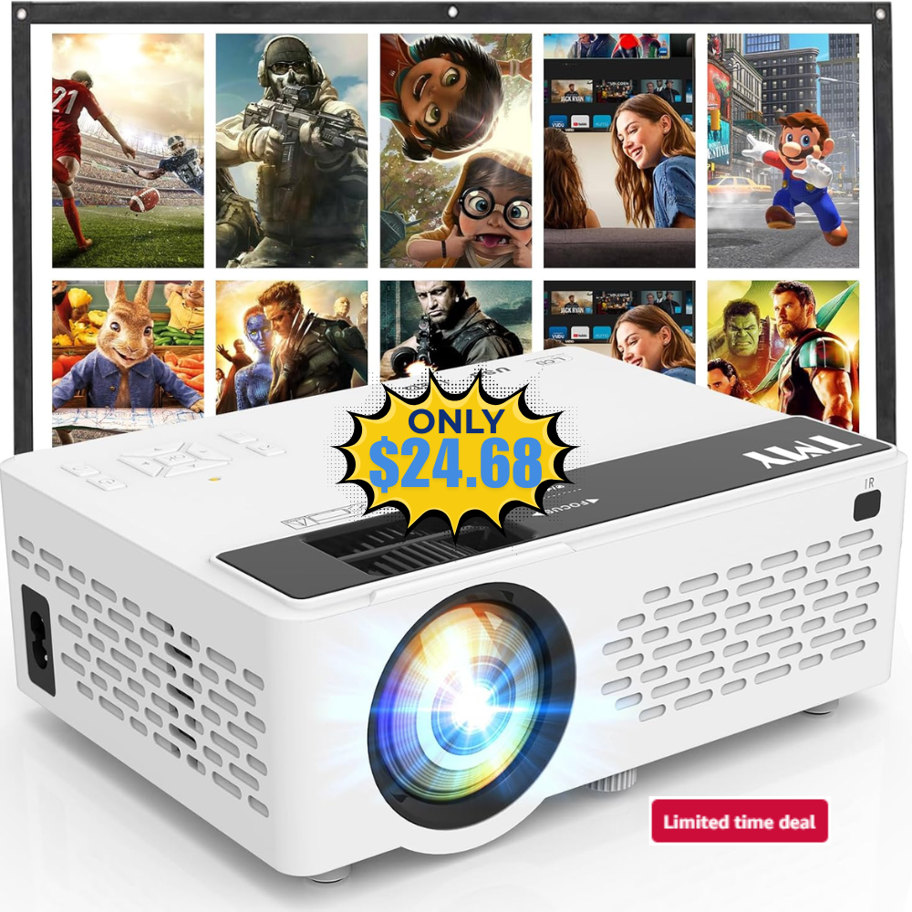 TMY 1080P Full HD Portable Mini Projector Sale: Save 41% with Promo Code
