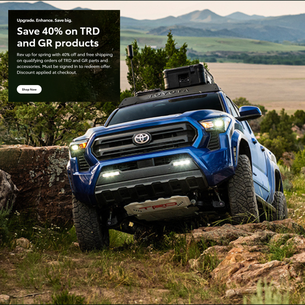 Toyota TRD GR Products 40% Off Deal – Save Big at Toyota