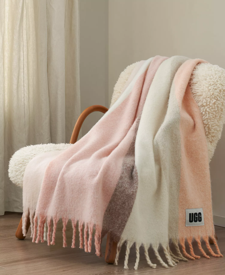UGG Calyx Stripe Faux Mohair Throw Sale: Save 30% at Macy’s