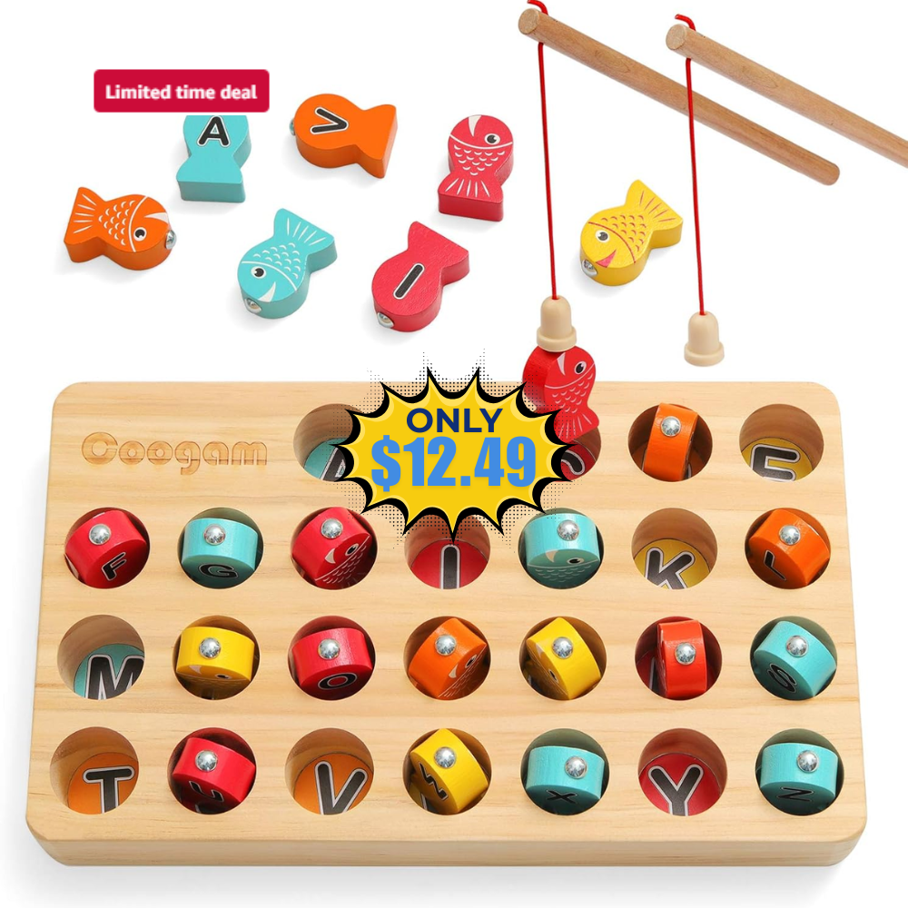 Coogam Wooden Magnetic Fishing Game Deal: Save 50% at Coogam