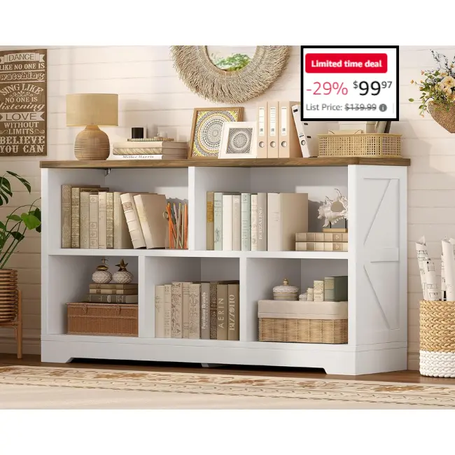 5 Cube Storage Organizer Bookshelf Sale: Save 29% at DealsFinders