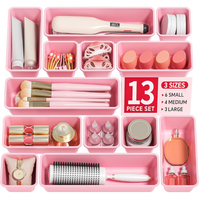 13 Pack Plastic Drawer Organizers Sale: Save 46% at DealsFinders