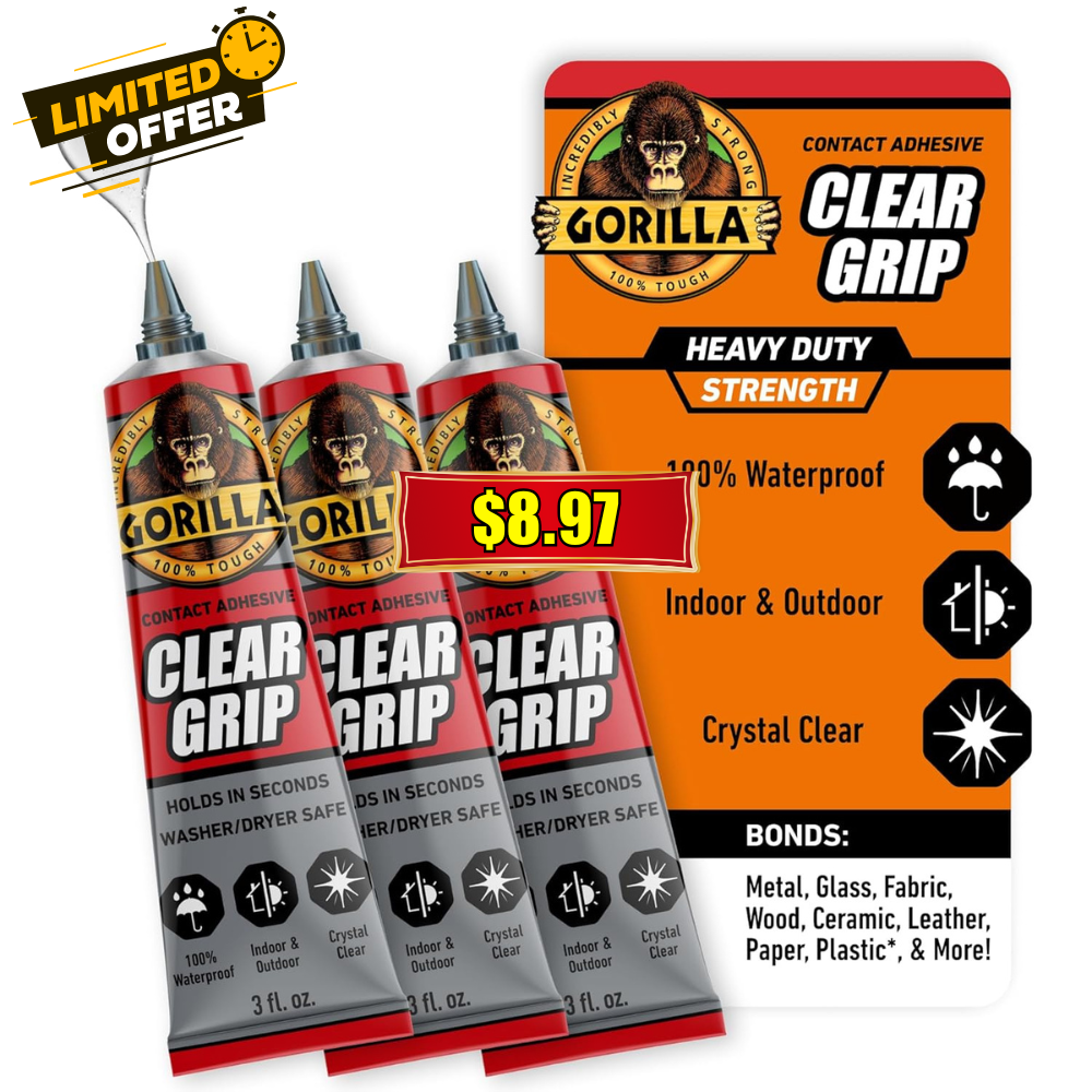 Gorilla Clear Grip Waterproof Adhesive Sale: Save Big at Gorilla