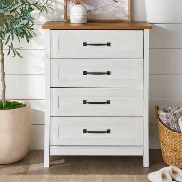 Farmhouse 4-Drawer Dresser Deal: Save 45% at Walmart