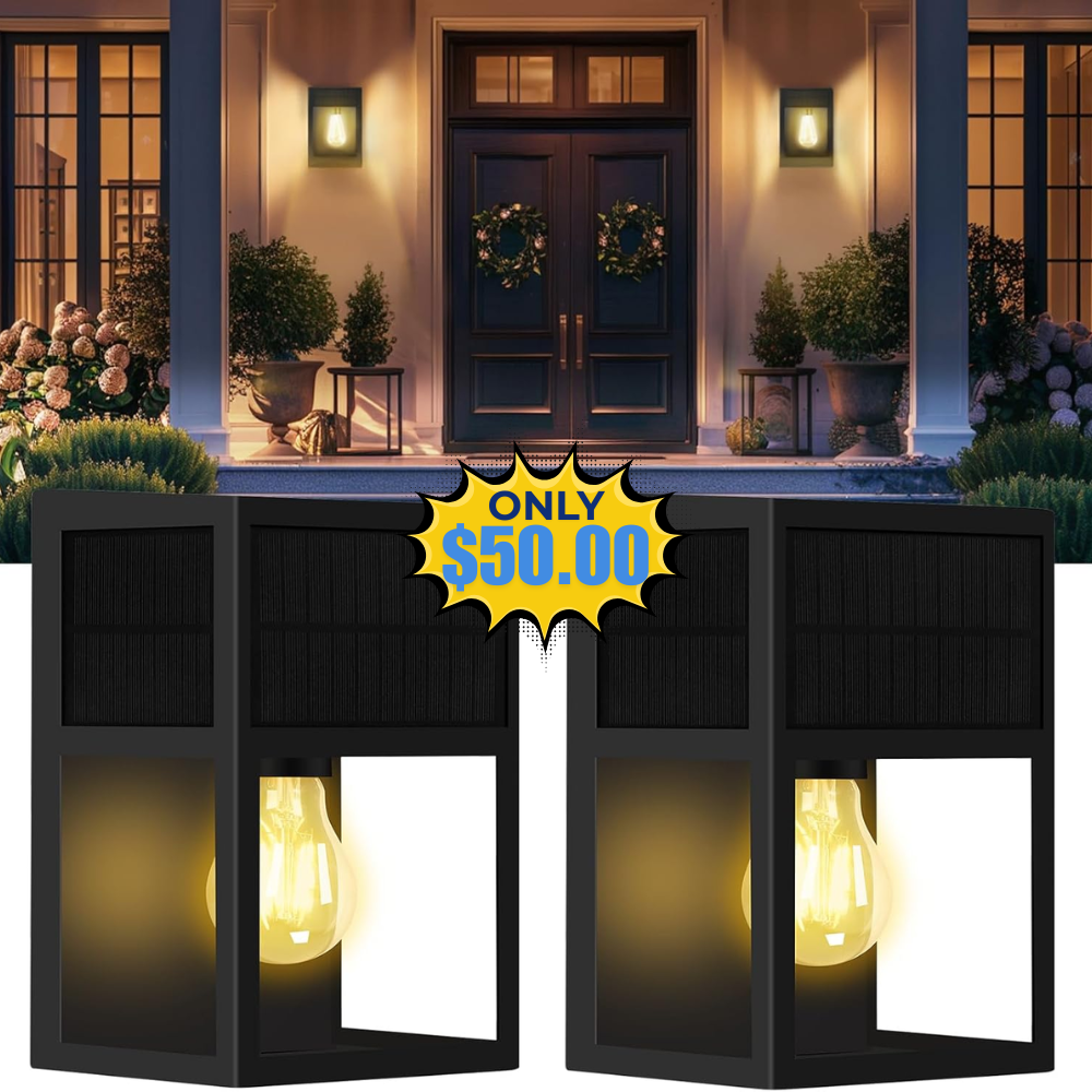 Outdoor Solar Wall Lights 2Pk
