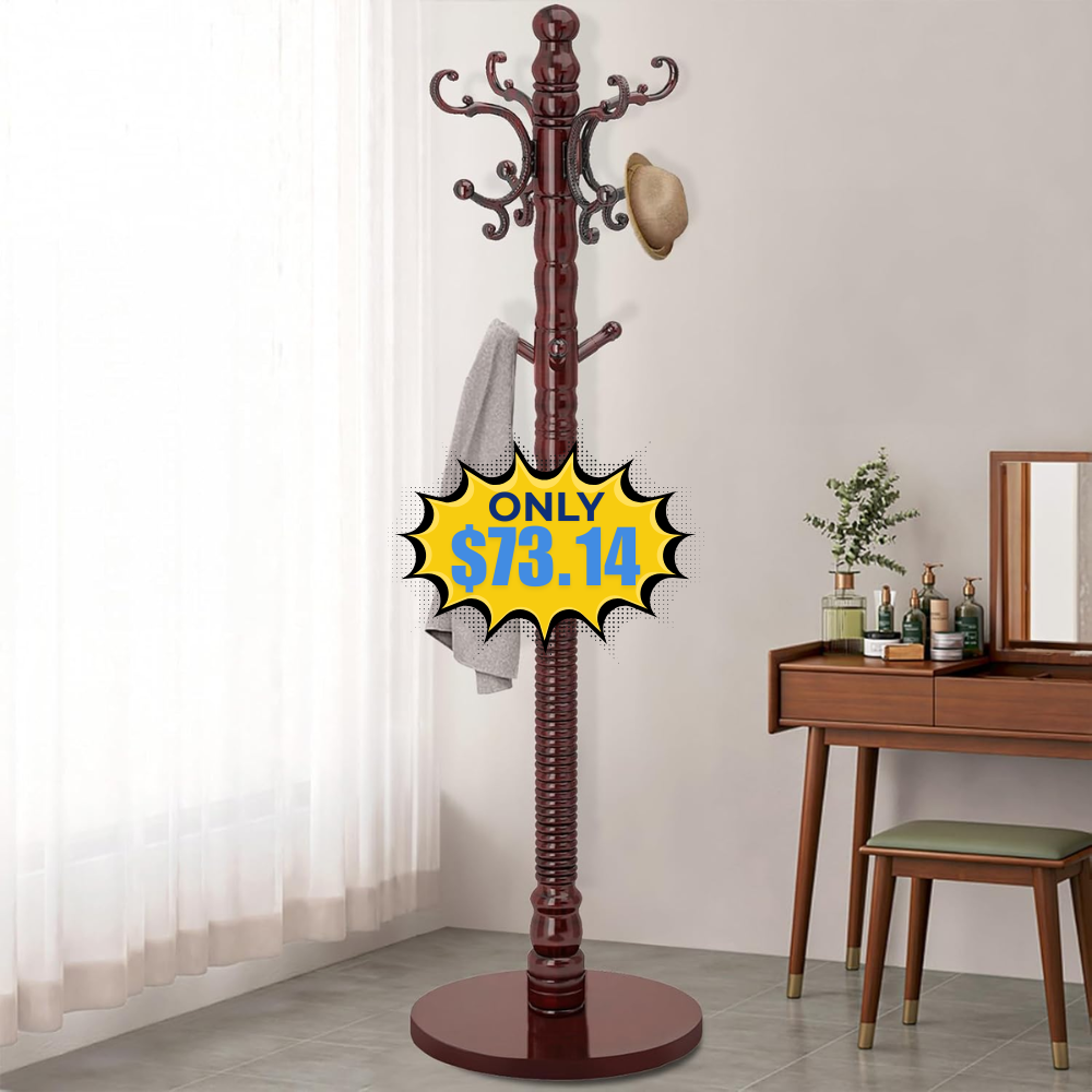 Wood Coat Rack Stand Sale: Save 62% at Rack Stand