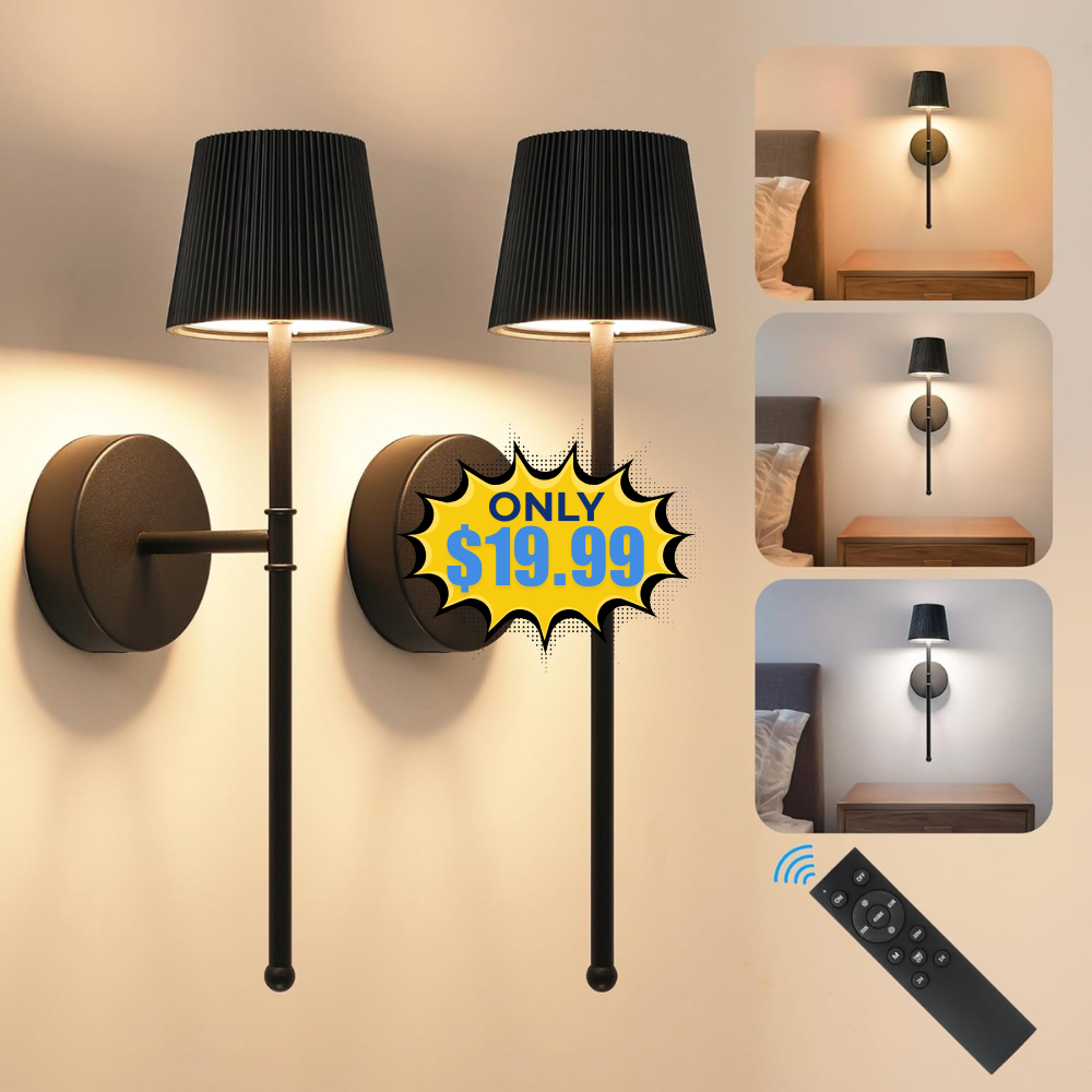 LUTEC Cordless Wall Sconces Set of 2 Coupon: Save 33% at DealsFinders.com