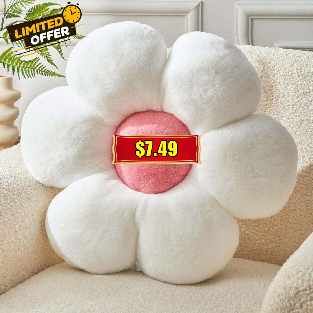 Vdoioe Daisy Shaped Throw Pillow