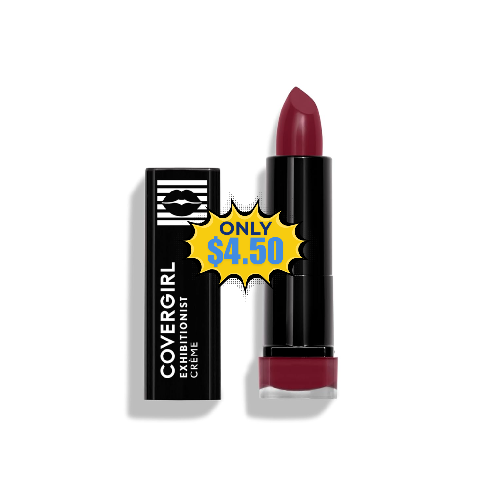 COVERGIRL Exhibitionist Cream Lipstick Sale: Save 44% at No Extra Cost
