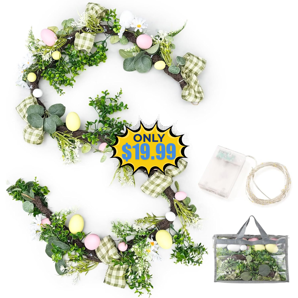 6ft Easter Garland Decorations 2-in-1 Sale: Save 11% at DealsFinders.com