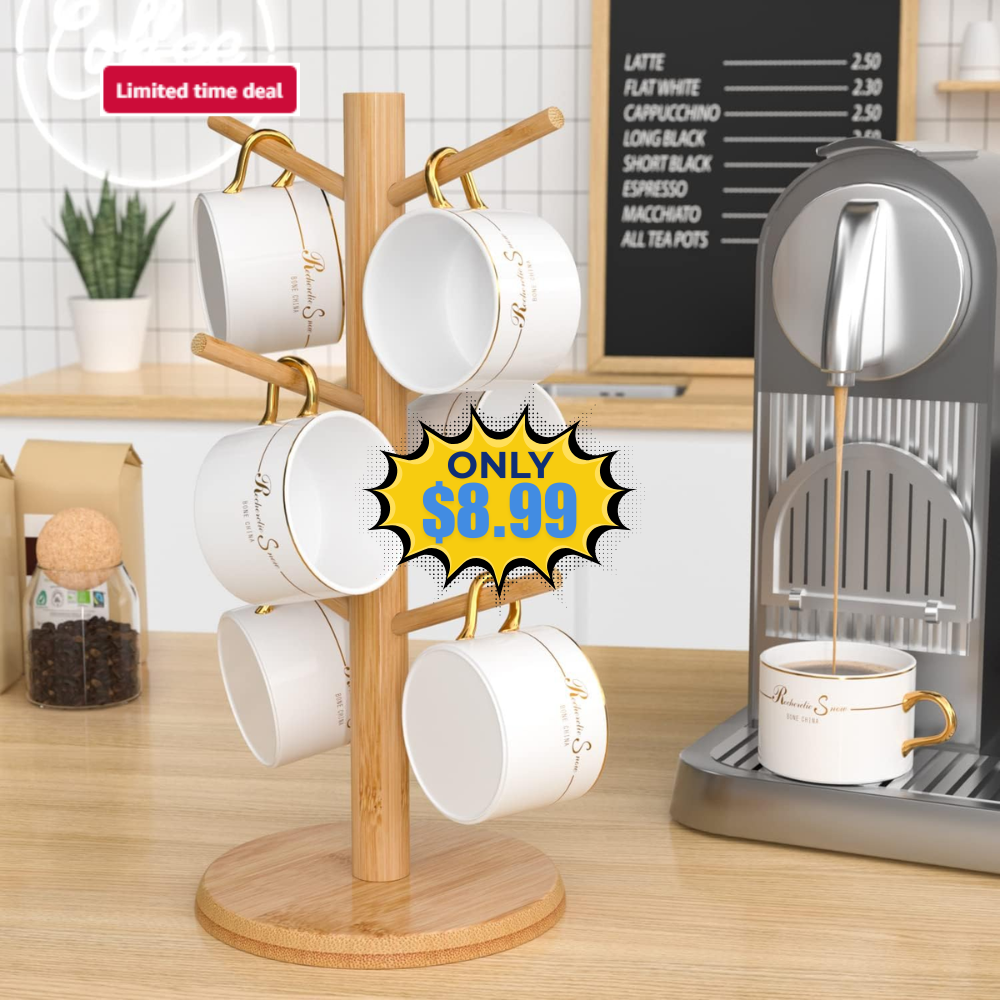 Wisuce Bamboo Mug Tree 47% Off Deal: Save Big Without Coupon