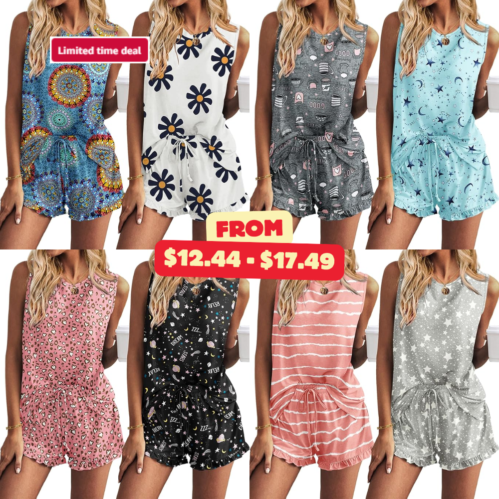 Ekouaer Women Summer Pajama 2 Pack Sale: 50% Off at Ekouaer