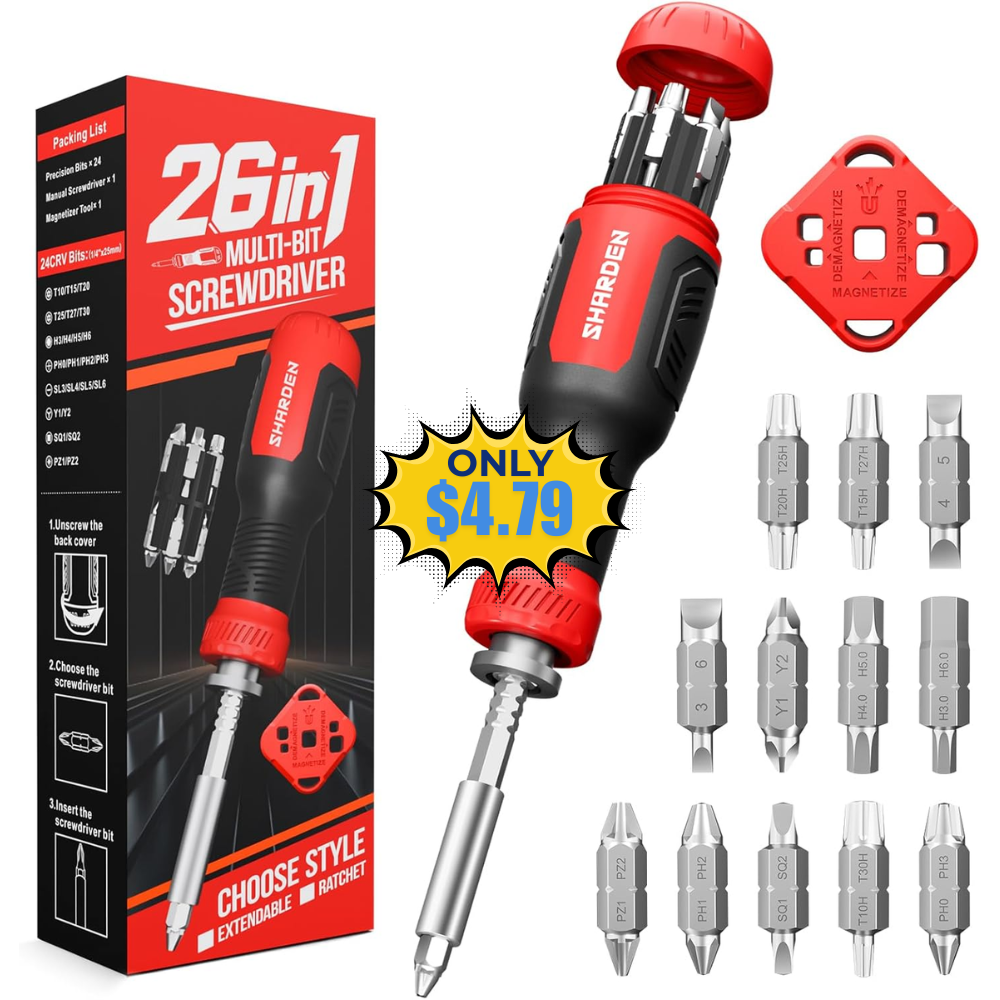 SHARDEN Multi Screwdriver 26 in 1 Deal: 60% Off at $1.20