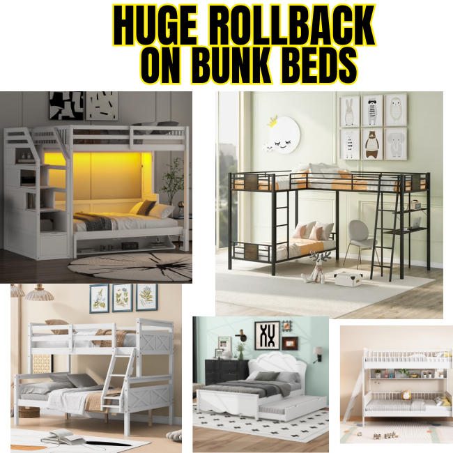 Huge Bunk Beds Rollback at Walmart: Save on Furniture