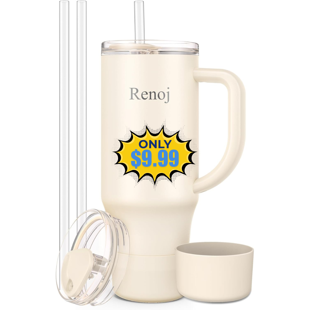 Renoj Tumbler with Handle 32 oz Promo: Save with HAGDETA5 Code