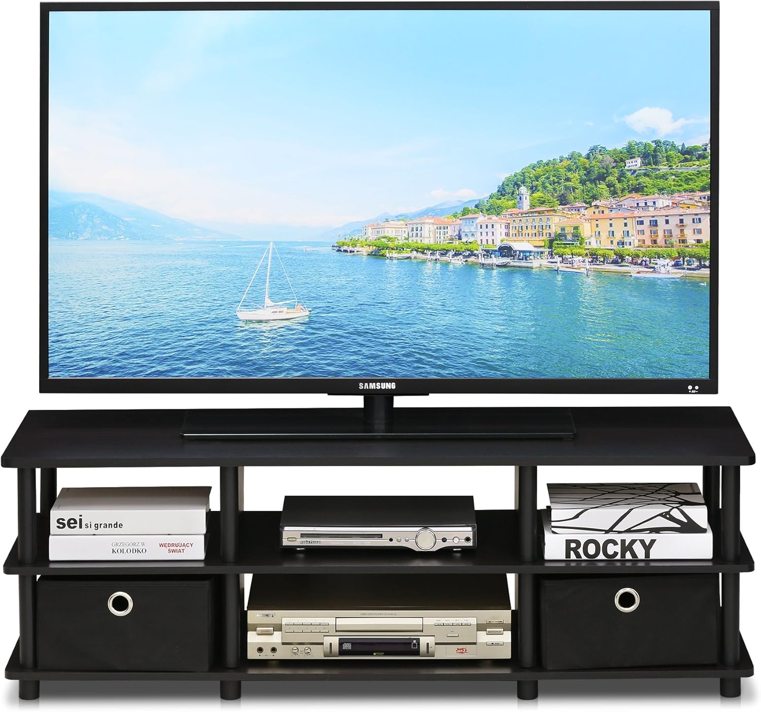 51% Off 3-Tier Open Shelf Entertainment Center Sale at DealsFinders.com