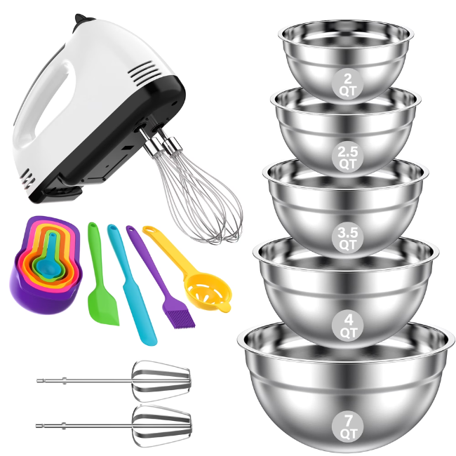 Walmart Electric Hand Mixer Deal: Save 47% on Mixing Bowls Set for $28.99