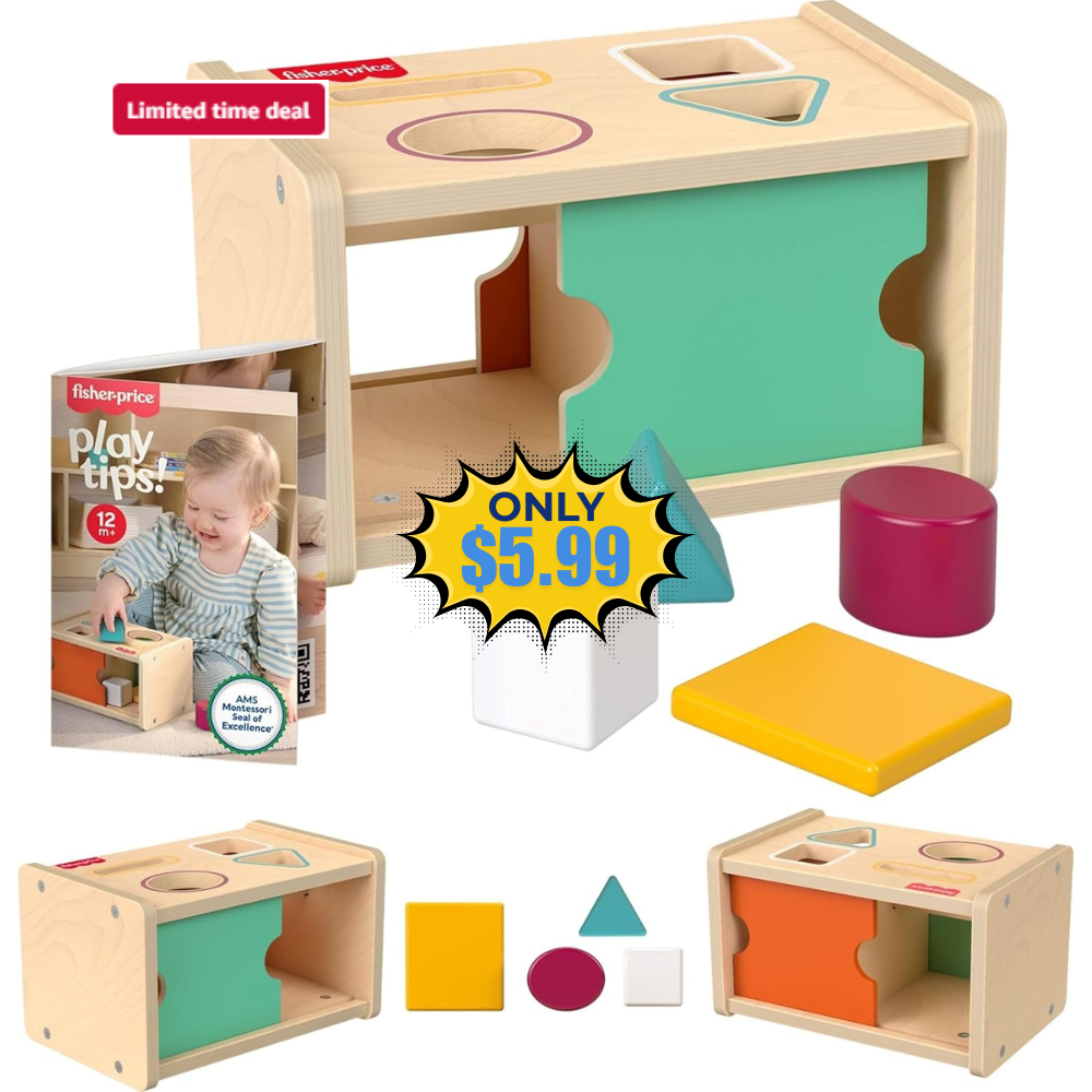 Fisher-Price Wood Montessori Toy Sale: Save 37% at DealsFinders.com