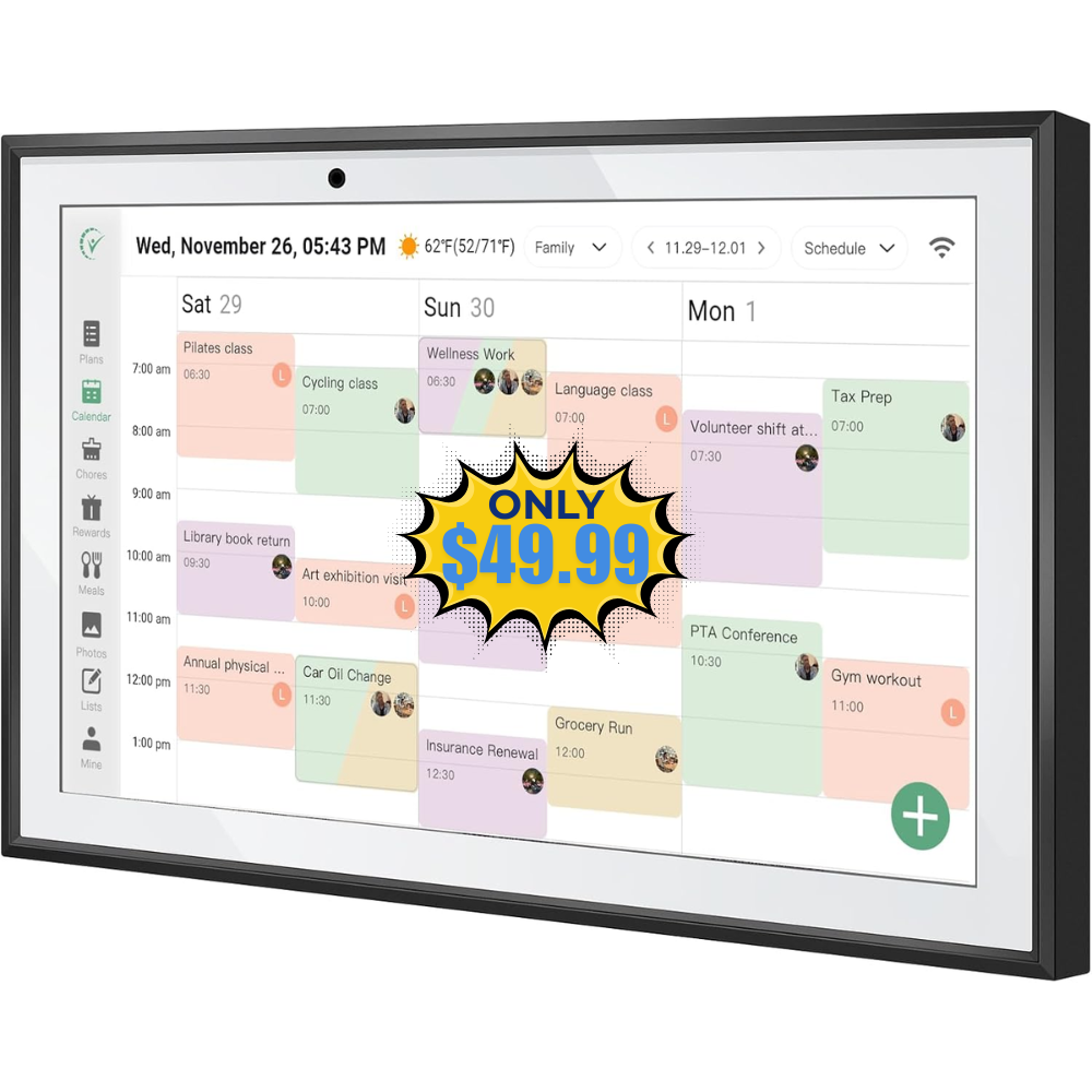 WiFi Digital Calendar 10.1” Sale: Save 40% at SHOP HERE