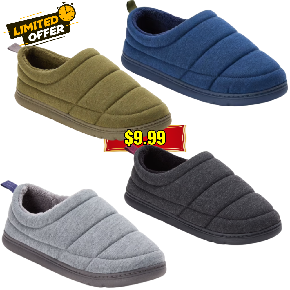 Dearfoams Men’s Jersey Closeback Slippers Deal: Save 62% at Walmart