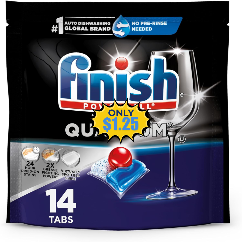 Finish Quantum Dishwasher Pods Coupon: Get Free at Amazon