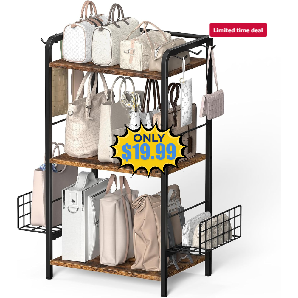 PINPON 3-Tier Purse Organizer Rack Sale: Save 50% at Best Store