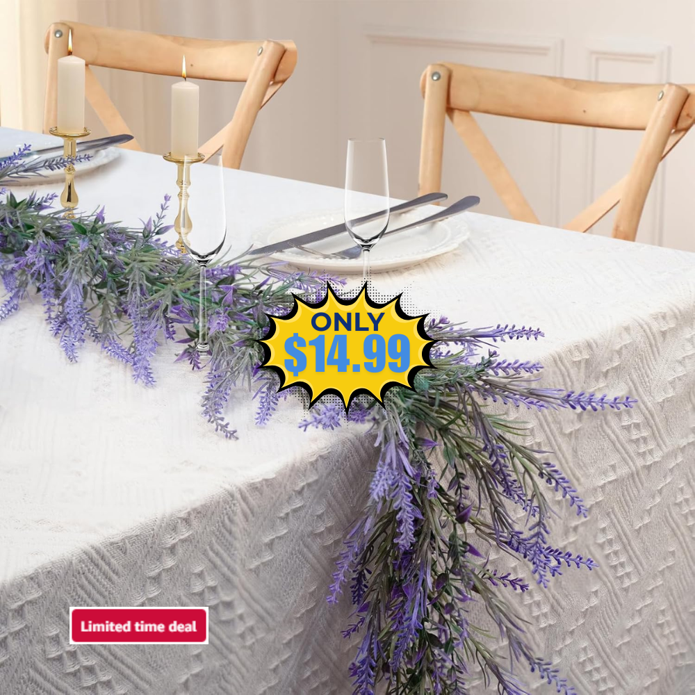 Purple Lavender Artificial Garland Sale: Save 50% at DealsFinders.com