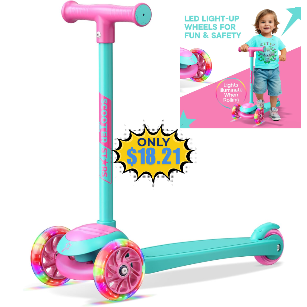 3 Wheel Scooter for Kids Deal: Save 45% at Online Store