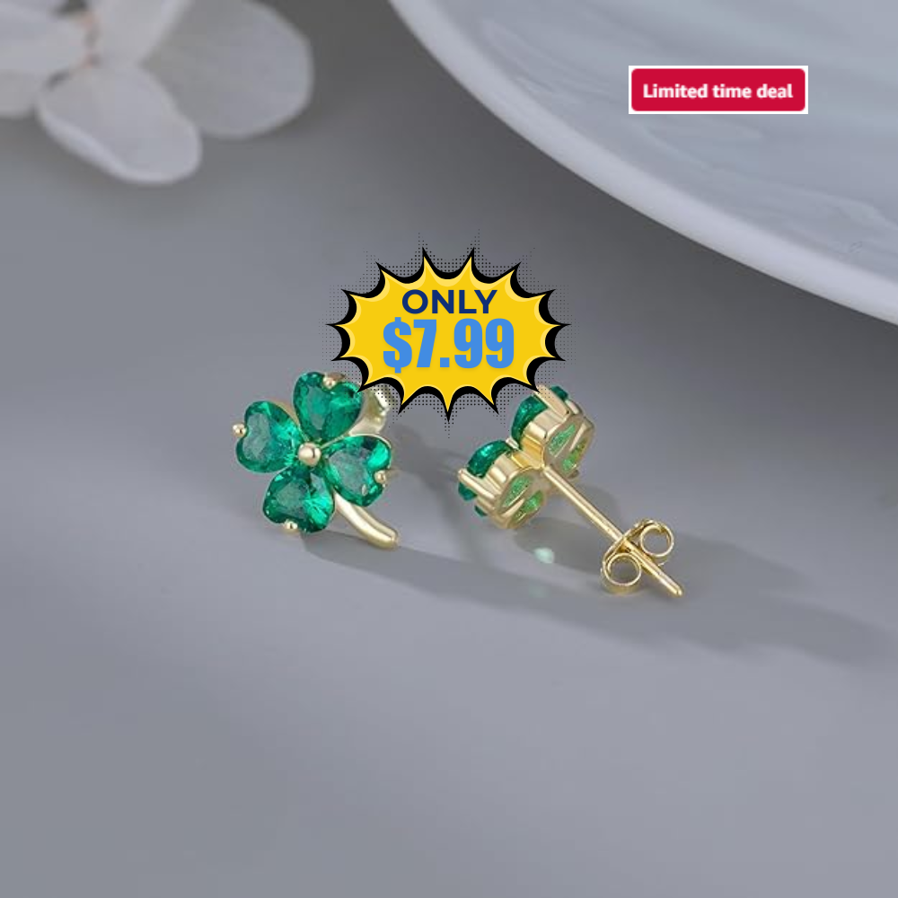 Leaf Stud Earrings Clover Sale: Save 62% at DealsFinders.com