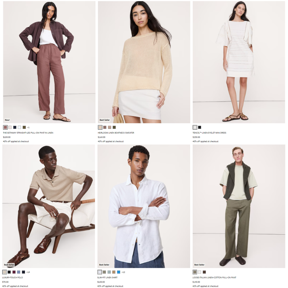 Banana Republic Clothing Sale: 40% Off Sitewide