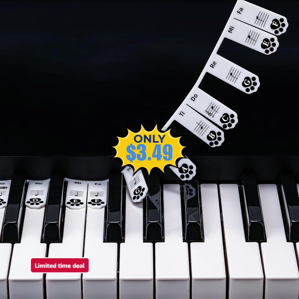 Silicone Piano Keyboard Stickers Deal: Save 50% at DealsFinders.com