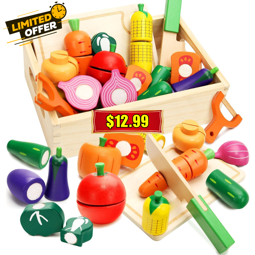 Wooden Play Food Set 50% Off Sale: Save Big at Online Store