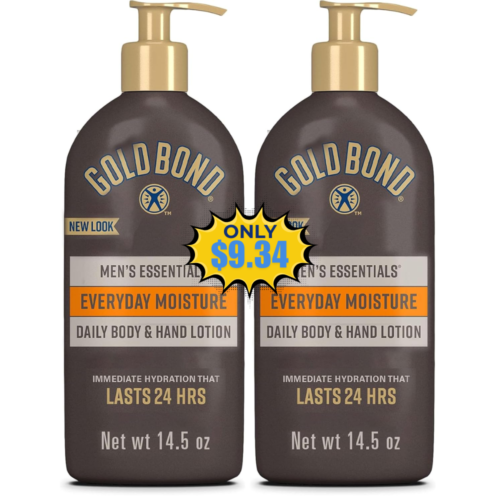 Gold Bond Men’s Hydrating Lotion 2-Pack Sale: Save 45% at Amazon
