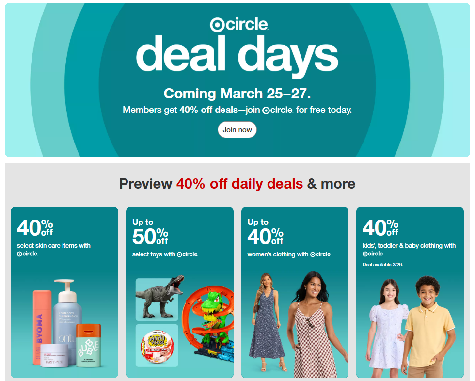 Target Circle Deal Days: Save up to 40% on Deals and more