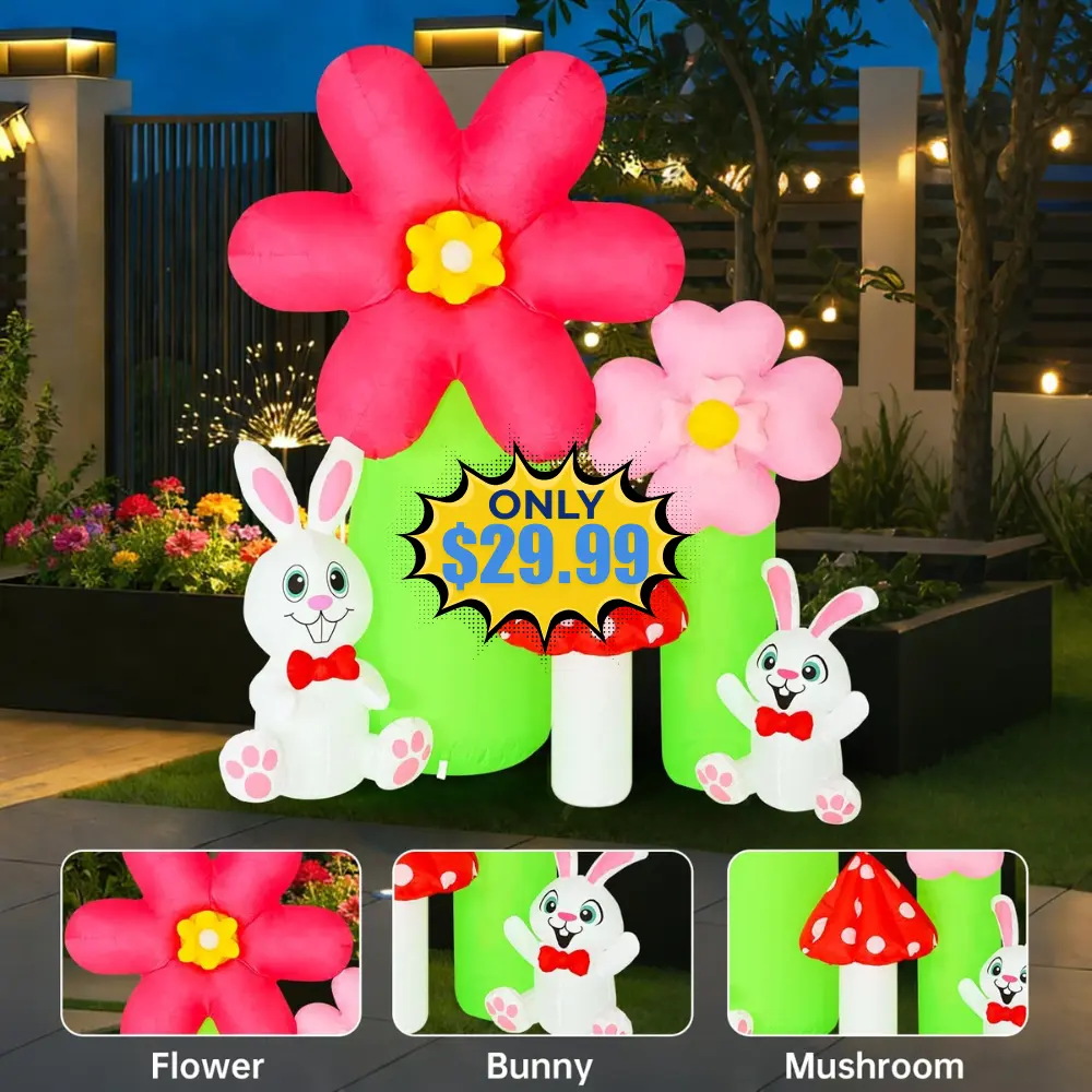 6FT Easter Inflatable Outdoor Decorations Sale: Use Promo Code NR48SJOZ at Deal…