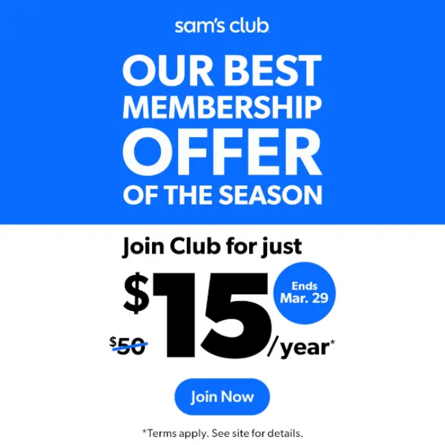 Sam’s Club $15 Membership promotion is ending Sunday