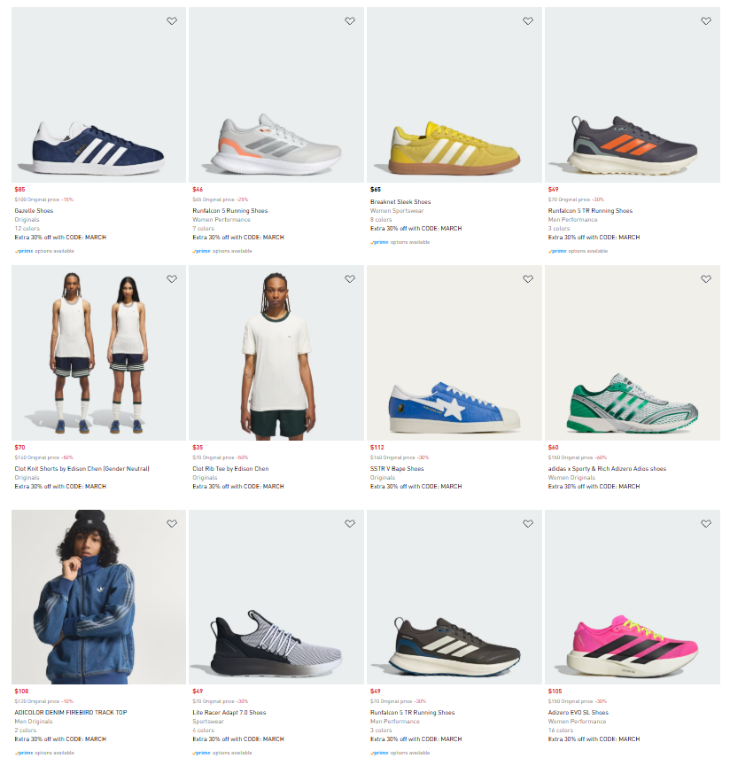Adidas Promo Code: Save Up to 70% on Best-Selling Styles