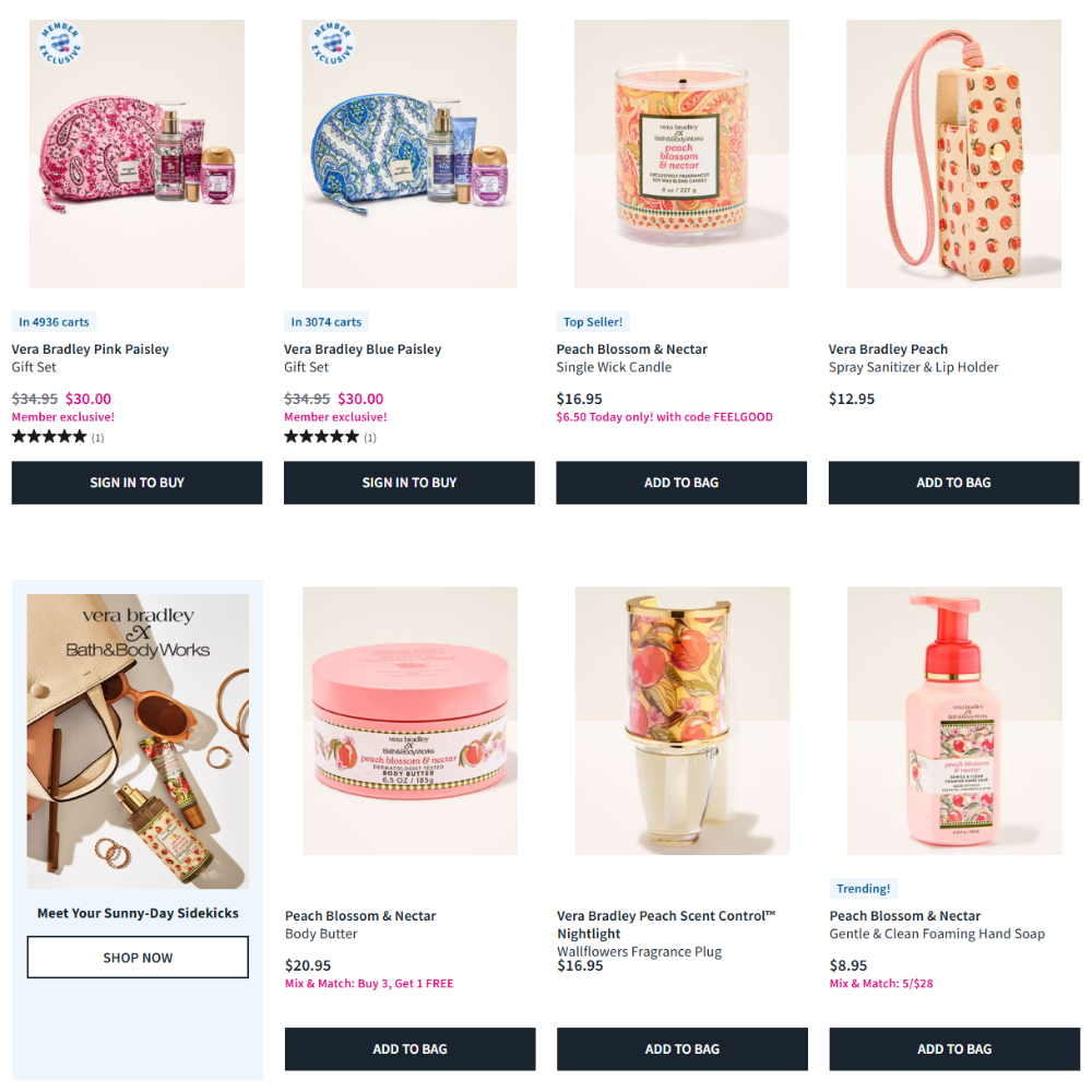Vera Bradley Collection Sale: Save at Bath & Body Works